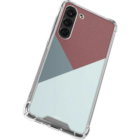 Marsala Triangle Shapes Galaxy S24 FE Clear Case